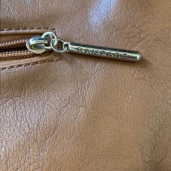 Rampage Gold Studded Side Buckle Tote Purse Handbag - Picture 7 of 11